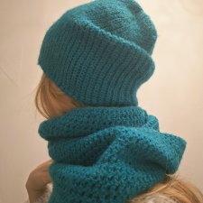 Zestaw czapki-szalik  moherowej