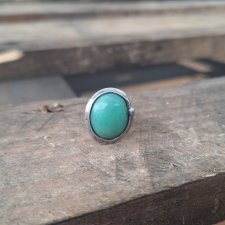 Chryzopraz - pierścionek