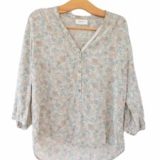 Bluzka vintage 44 bawełna Cartoon piękne guziki