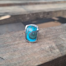 Chryzokola z azurytem - pierścionek regulowany