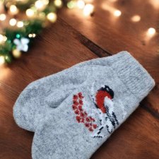 Zimowe rękawiczki wełna jednopalczaste gil