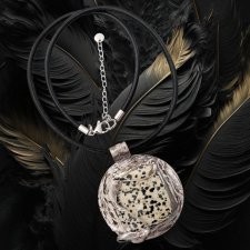 naszyjnik z witrażowym wisiorem DALMATINO jaspis