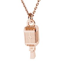 naszyjnik MIKROFON- różowe złoto 18K