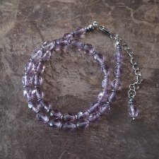 Choker ametyst szklisty