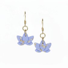 Kolczyki kwiat lotosu Perriwinkle Blue
