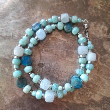 Choker apatyt akwamaryn 2