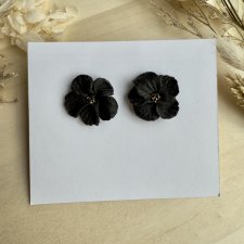 Kolczyki Black Flower midi