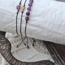 Zestaw bransoletek ametyst