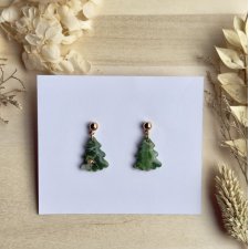 Kolczyki Świąteczne – Zielone Choinki