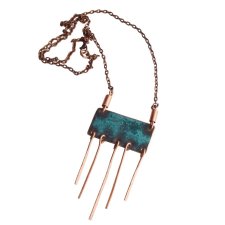 Naszyjnik - wisior z patynowanej miedzi /5/