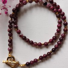 Naszyjnik - turmalin śliwkowy