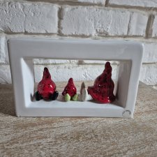 Ceramiczny świecznik świąteczny