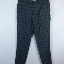 Primark męskie spodnie w kratkę 34 / 32R pas 88 cm