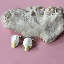 Kolczyki PLATES G, srebro 925, 24K złoto