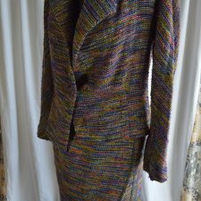 wełniany kolorowy komplet