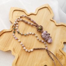 Naszyjnik z lepidolitem