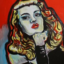 obraz do salonu olejny gilda old cinema rita hayworth