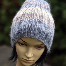 zimowe niebo / czapka z jedwabiem