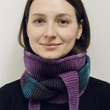 Ręcznie robiony duży ciepły szalik komin otulacz Sophie