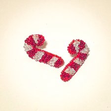 Kolczyki świąteczne cukrowe laseczki