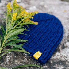 NOLA krótka wełniana czapka ultramaryna