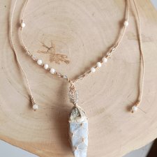 Naszyjnik z niebieskim kalcytem