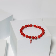 Bransoletka z Kamieni Naturalnych Howlit z dodatkami srebra 925