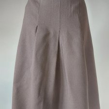 Vintage beżowa spódnica midi  z domieszką wełny  M