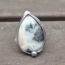 Szalony agat - pierścionek regulowany