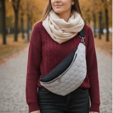 Duża nerka welurowa  pikowana NS05xxl-001