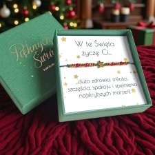 Świąteczna bransoletka - pomysł na prezent - świąteczne pudełko - MIKOŁAJKI