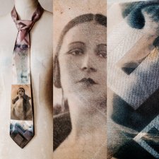 Jedwabny krawat AKT dla niej lub dla niego