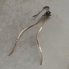 Kolczyki Kwiaty Na Złotych Łodygach