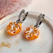Kolczyki "Mandarynki" – realistyczne biżuteria handmade z gliny polimerowej