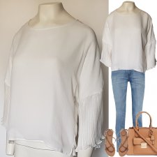 Bluzka szyfonowa rękaw falbana OBJECT R 38 Hv112