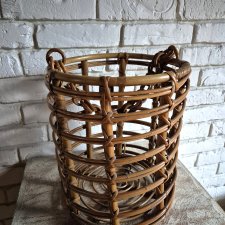 Bambusowy kosz lata 60-te