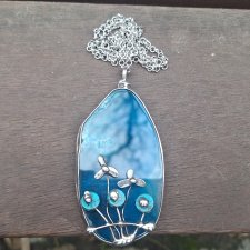 Niebieski ogród - wisiorek