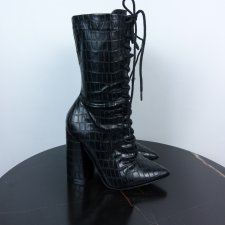 Nasty Gal botki na obcasie ekoskóra 3 / 36 24 cm