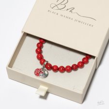 Bransoletka z Kamieni Naturalnych Howlit z dodatkami srebra 925