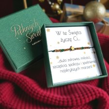 Świąteczna bransoletka - pomysł na prezent - świąteczne pudełko - MIKOŁAJKI