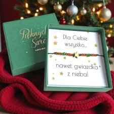 Świąteczna bransoletka - pomysł na prezent - świąteczne pudełko - MIKOŁAJKI