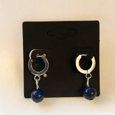 Kolczyki PETRA w kolorze srebrnym – lapis lazuli