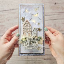 Świecąca kartka z domkiem