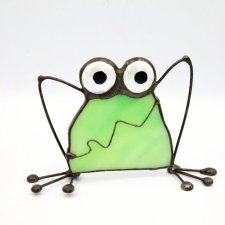 Witrażowa Żaba – uroczy bibelot na szczęście