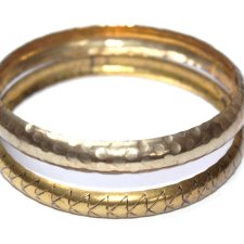 metalowe mosiężne  bransoletki 2szt