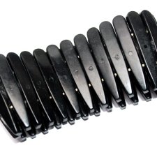 CZARNA szeroka bransoletka na gumce