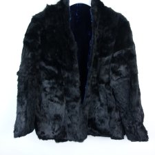 Lyle Bird dwustronna kurtka vintage sztuczne futerko aksamit / XL