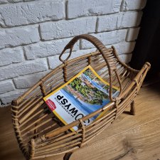 Bambusowy gazetnik lata 60-te