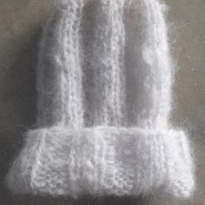 czapka moher gołąbek