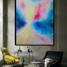 duży obraz do salonu olej na płótnie abstrakcja